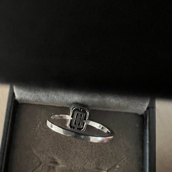 NWOT Emerald-Cut Lab-Created Citrine and White Sapphire Ring Size 7 - Picture 8 of 9